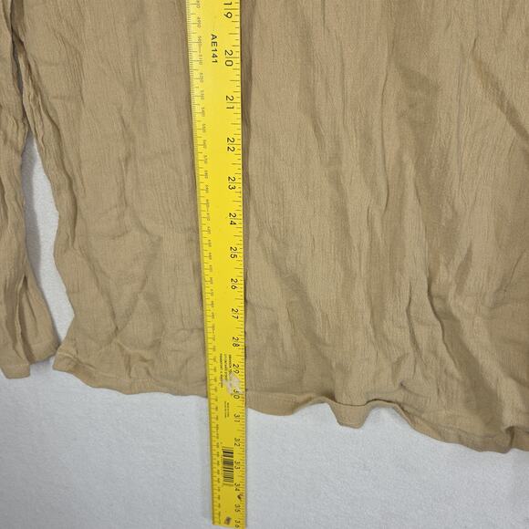 Vintage Urban Pipeline Mens Shirt XL Beige NWT Y2k Boho Beach Collared Grunge - Picture 5 of 14